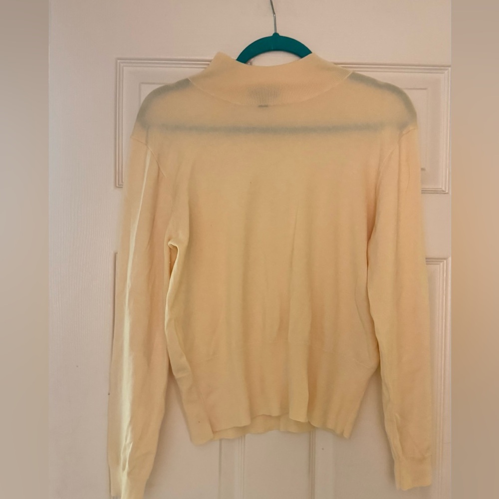 J. Crew Women's Soft Yellow Ribbed Sweater
